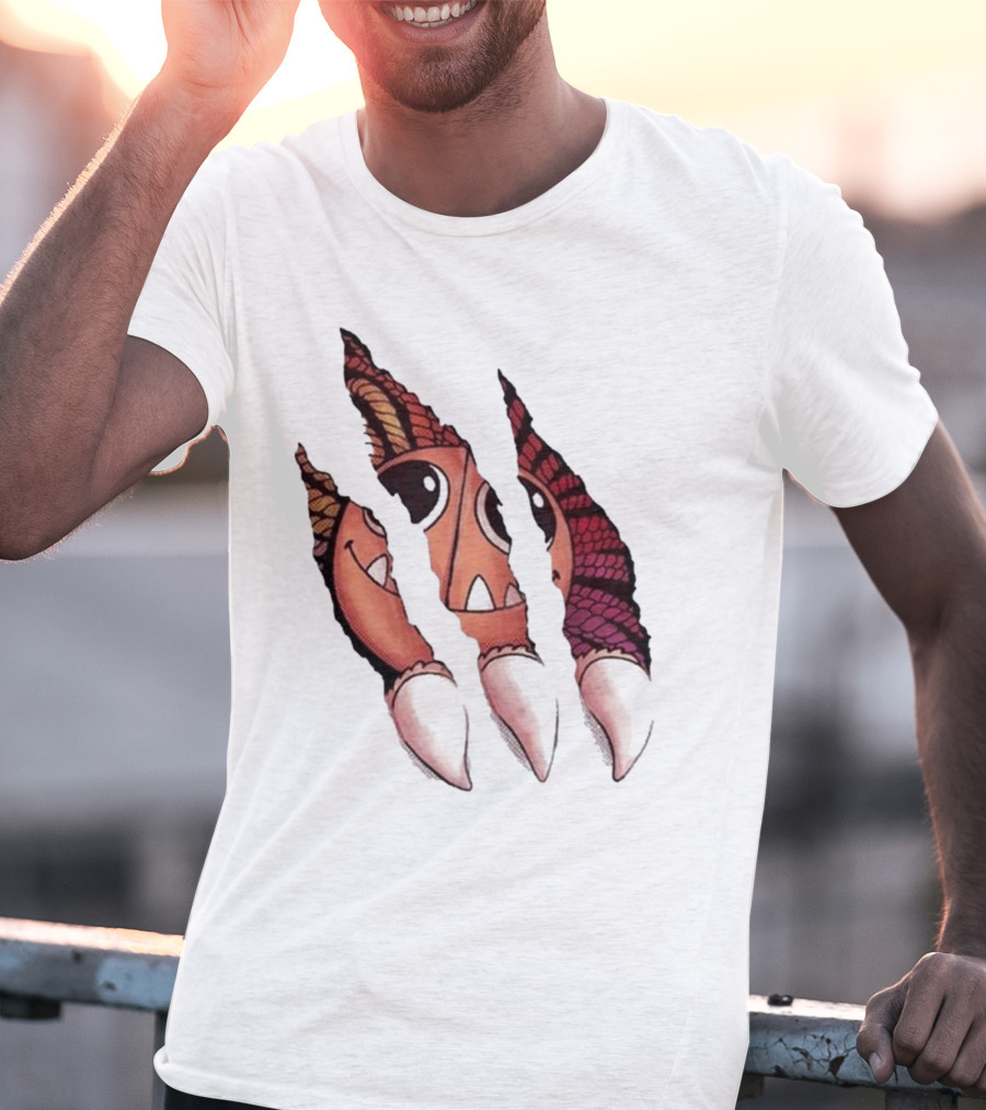 Poppy Playtime Yarnaby Claw Scratch Monster Teeth Eyes T-Shirt