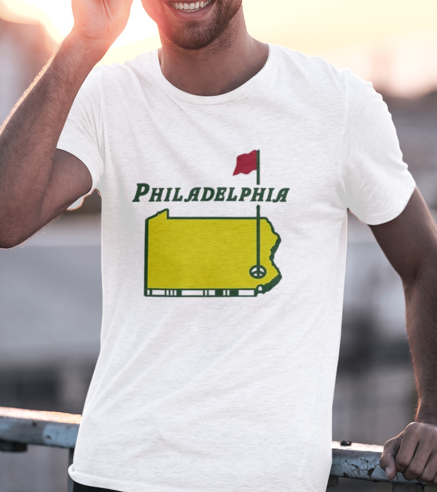 Philadelphia Masters Golf Pennsylvania Flagstick Icon T-Shirt
