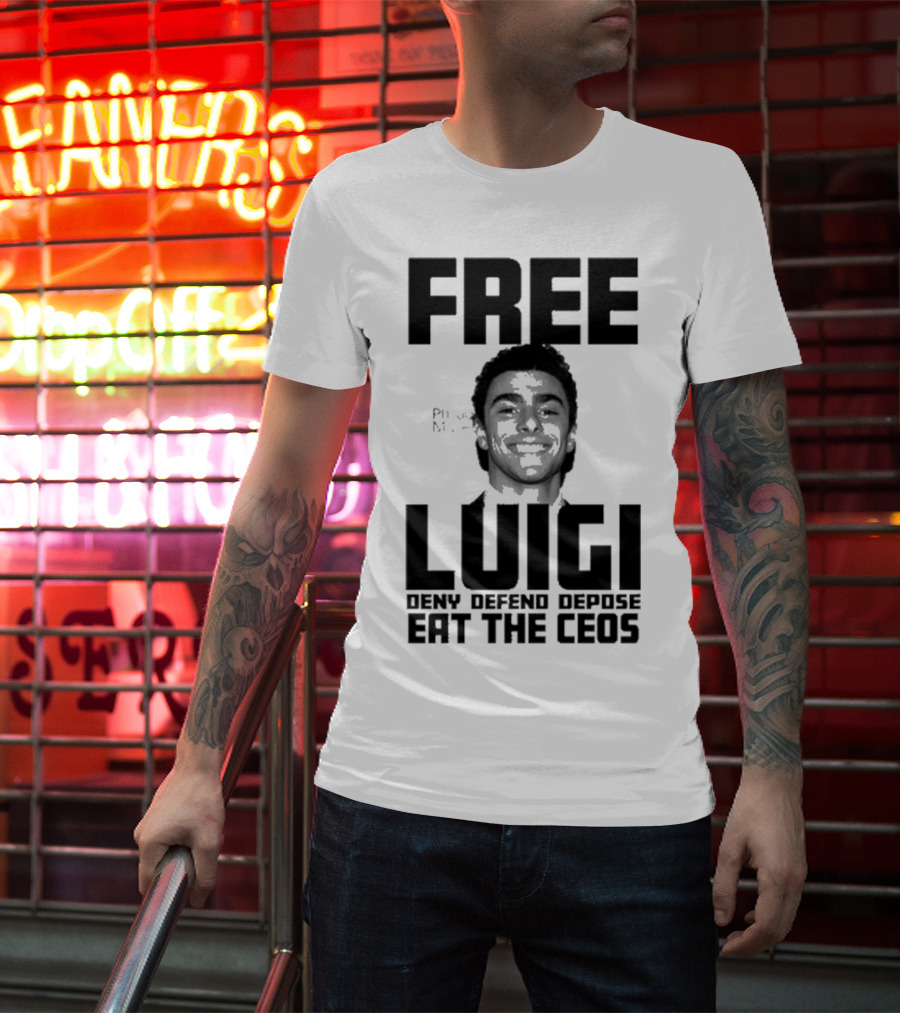 Portland USA Free Luigi Deny Defend Depose Eat The Ceos T-Shirt