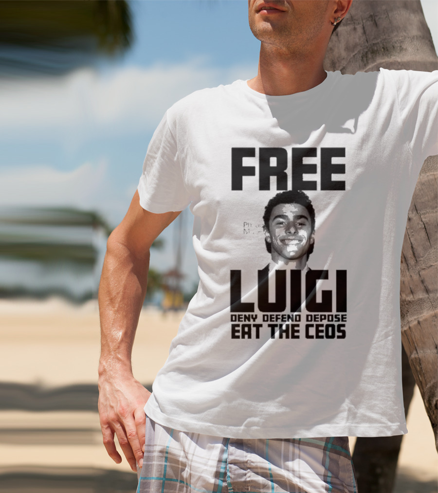 Portland USA Free Luigi Deny Defend Depose Eat The Ceos T-Shirt