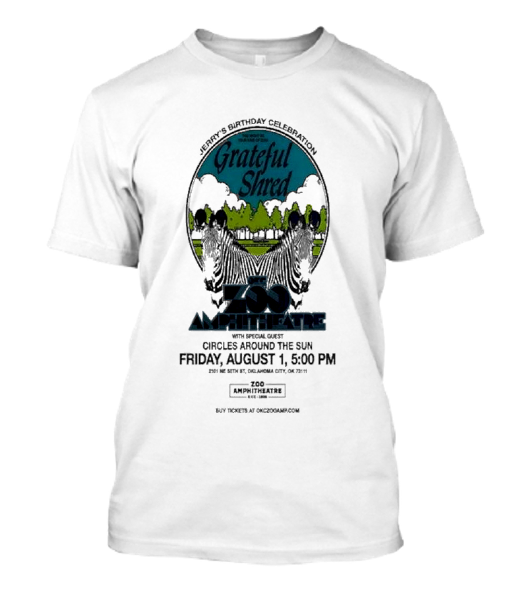 Grateful Shred Aug 01 2025 You Must Be Ready Zoo Amphitheatre T-Shirt