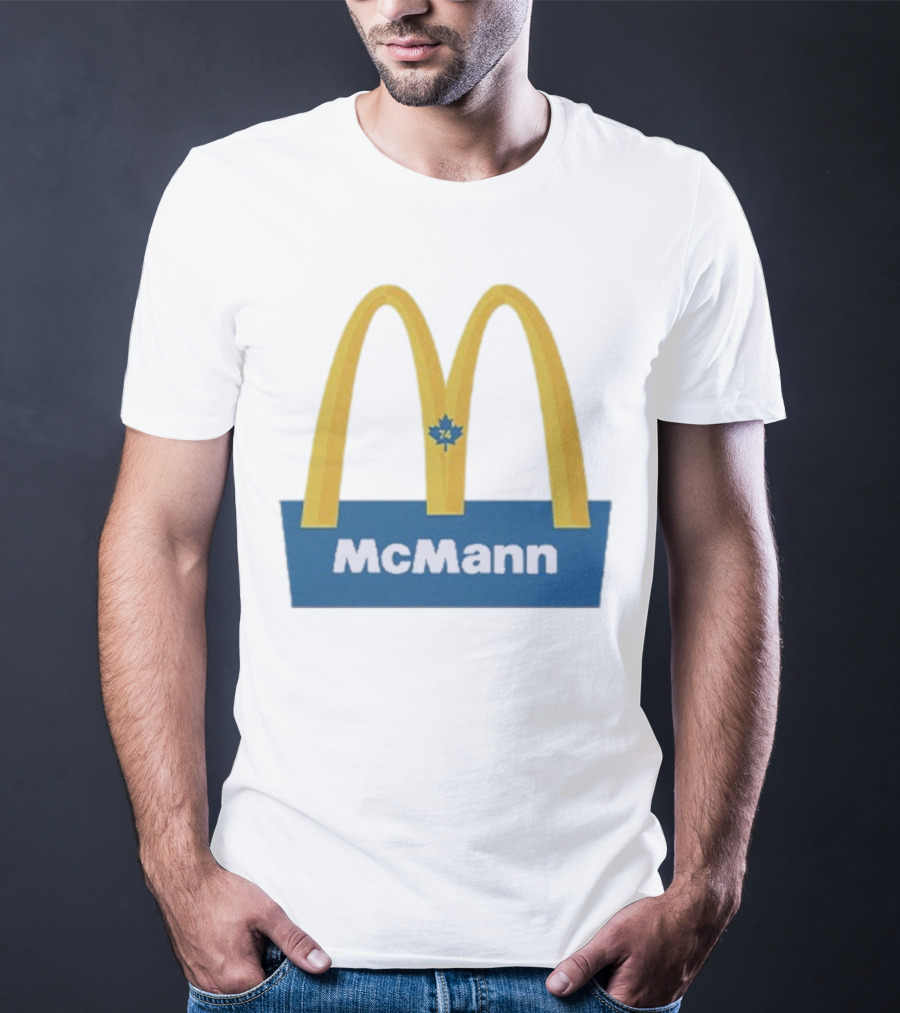 McMann 74 Maple Leaf Blue And Yellow Arches T-Shirt