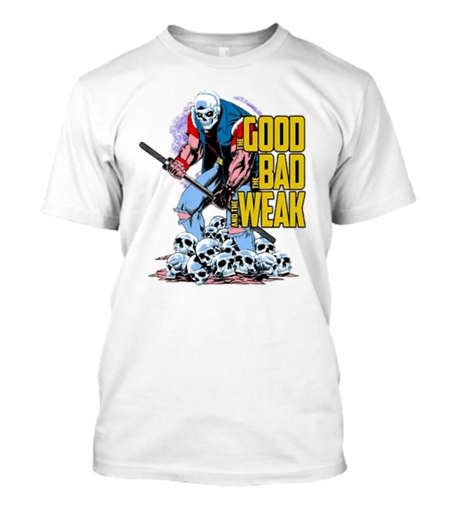 Raskolapparel The Good The Bad The Weak Skull Warrior With Bat T-Shirt