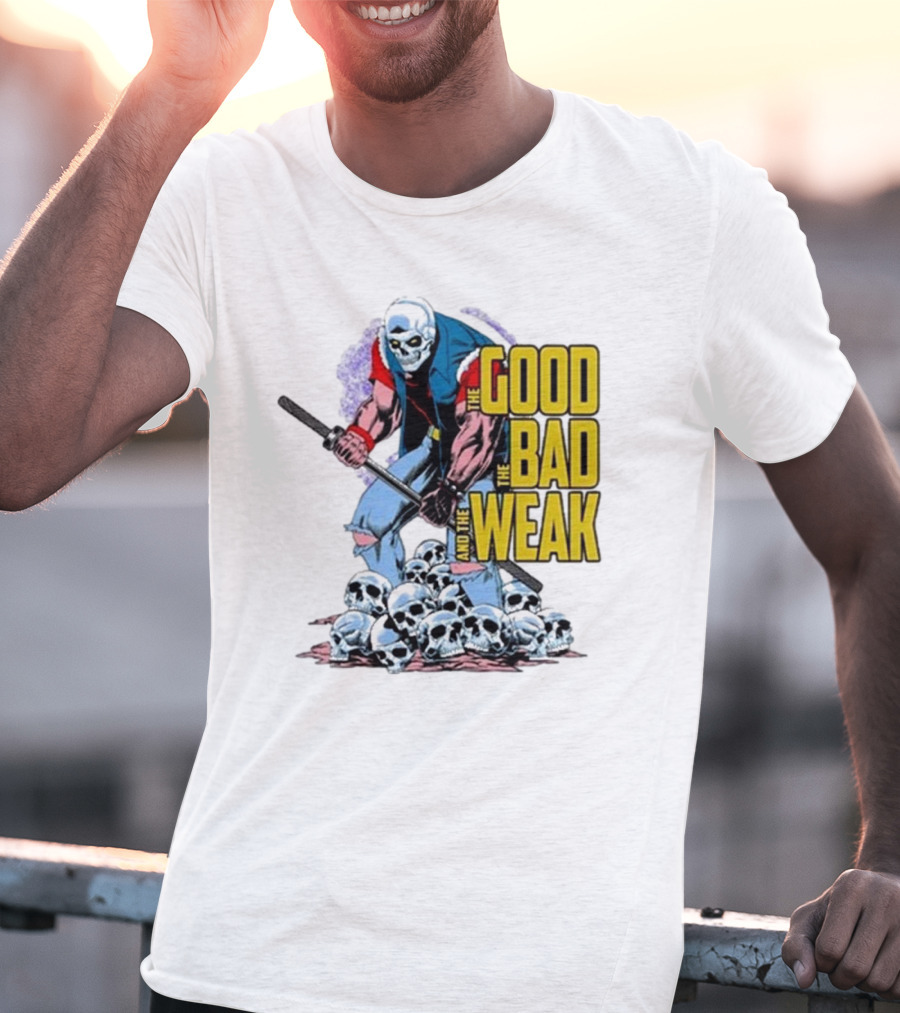 Raskolapparel The Good The Bad The Weak Skull Warrior With Bat T-Shirt