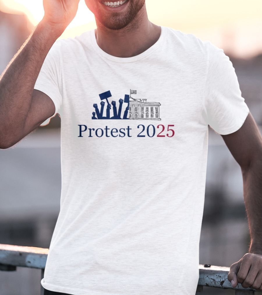 Protest 2025 Hands Off Raised Fists And Signs T-Shirt