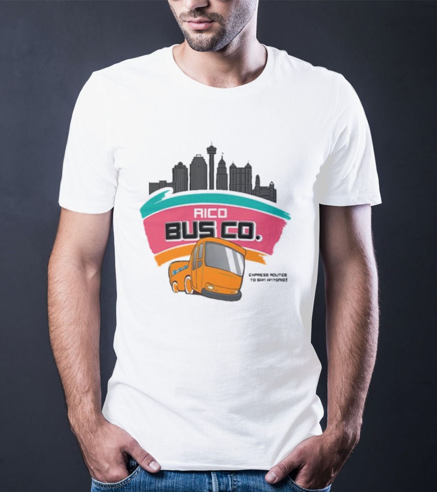 Rico Bus Co. Cypress Routes To San Antonio Skyline Bus Journey T-Shirt