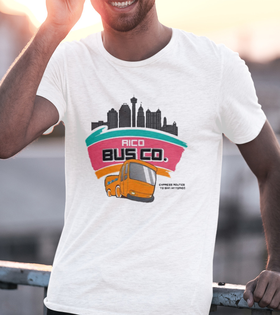 Rico Bus Co. Cypress Routes To San Antonio Skyline Bus Journey T-Shirt