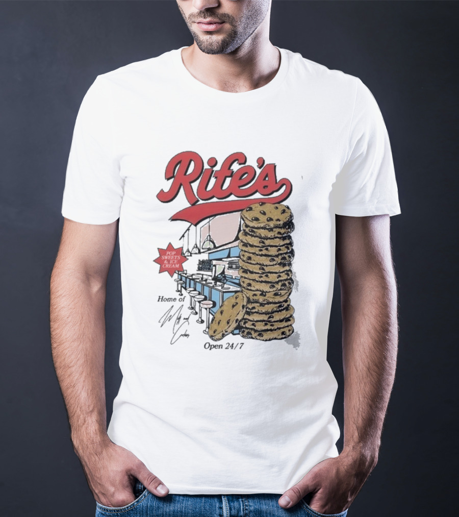 Rife's Diner 2025 Cookie Stack Retro Style T-Shirt