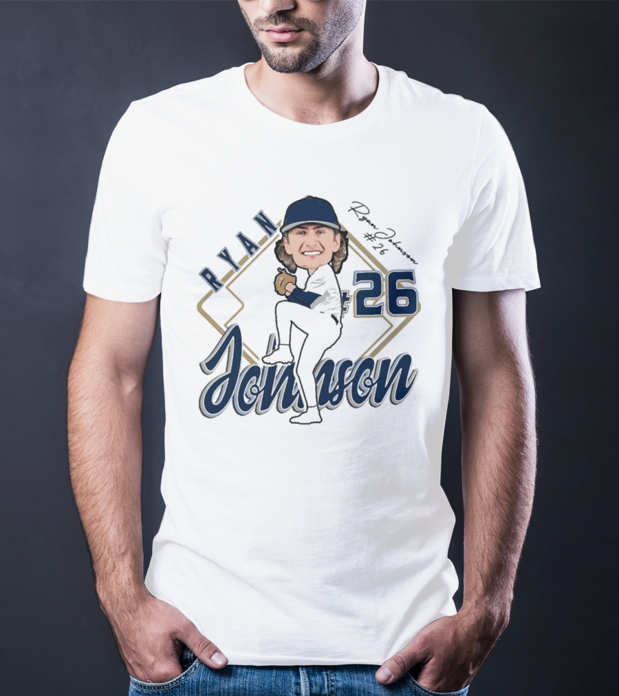 RYAN 26 Baseball Player Illustration 2025 T-Shirt