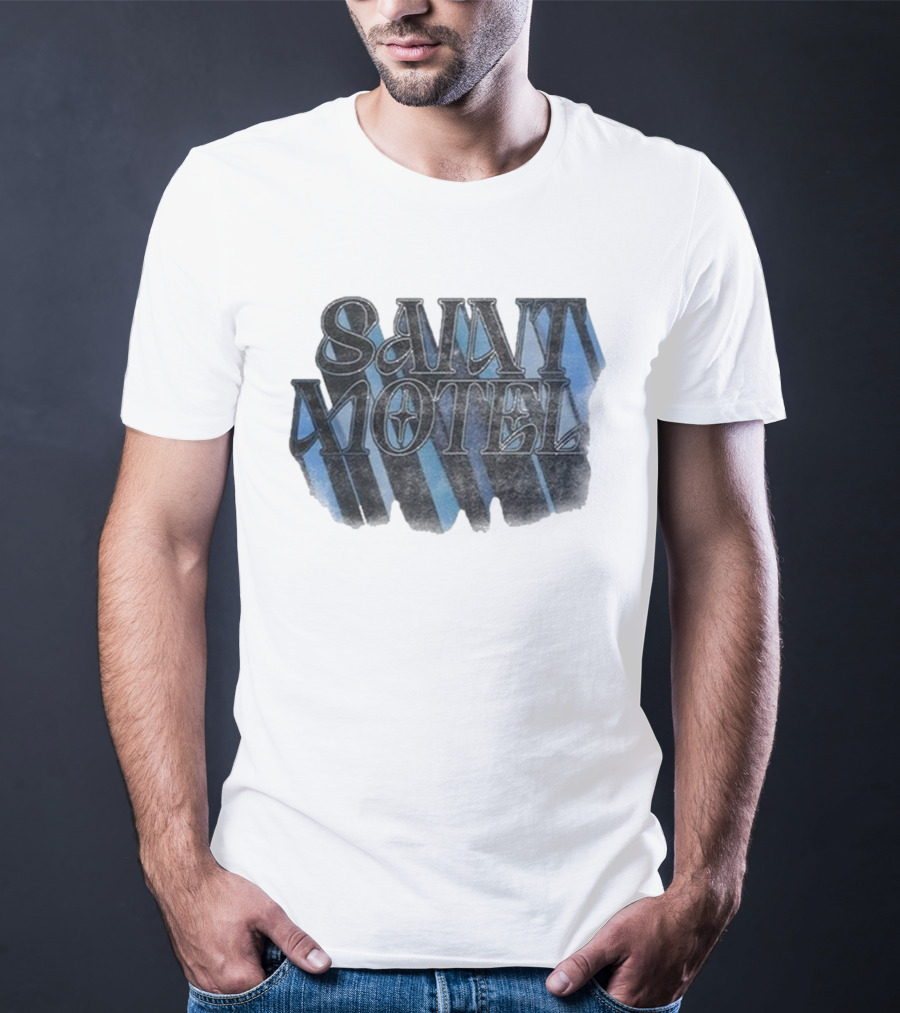 Saint Motel Striped Star Design In Blue And Black T-Shirt