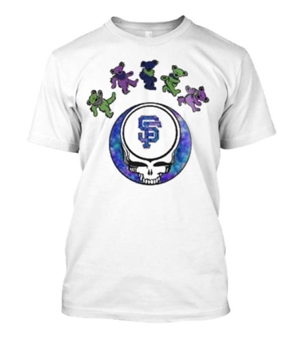 San Francisco Giants 2025 Grateful Dead Night Skull Bears T-Shirt