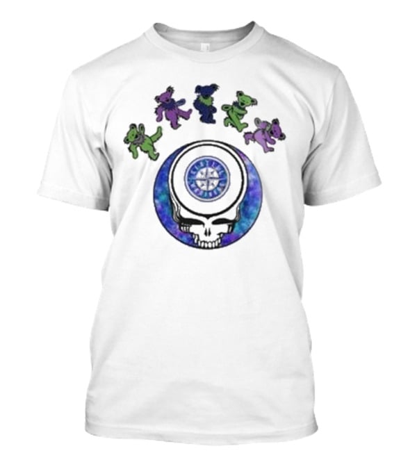 Seattle Mariners 2025 Grateful Dead Night Skull And Dancing Bears Baseball T-Shirt