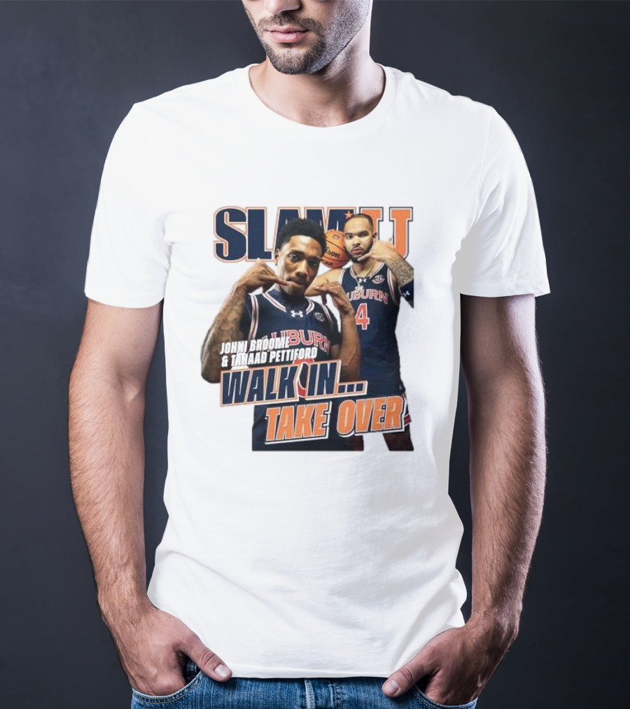 SLAM Auburn Tigers Johni Broome Tahaad Pettiford Walk In Take Over T-Shirt