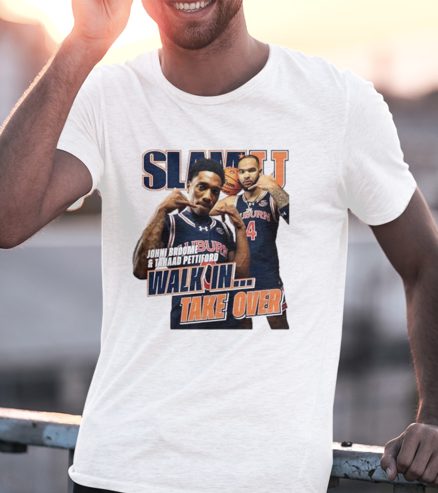 SLAM Auburn Tigers Johni Broome Tahaad Pettiford Walk In Take Over T-Shirt