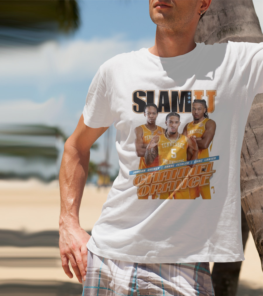 SLAMU Tennessee Volunteers Jordan Gainey Zakai Zeigler Chaz Lanier Channel Orange T-Shirt