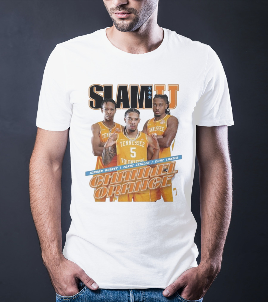 SLAMU Tennessee Volunteers Jordan Gainey Zakai Zeigler Chaz Lanier Channel Orange T-Shirt