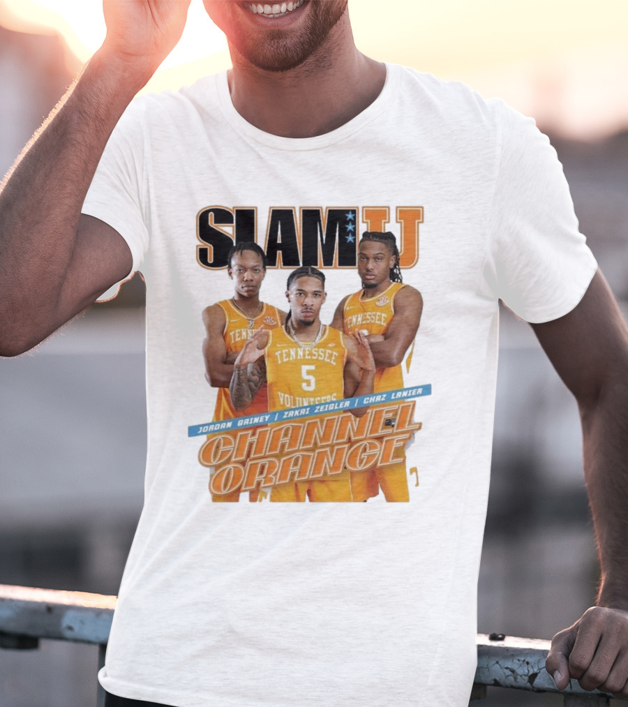 SLAMU Tennessee Volunteers Jordan Gainey Zakai Zeigler Chaz Lanier Channel Orange T-Shirt