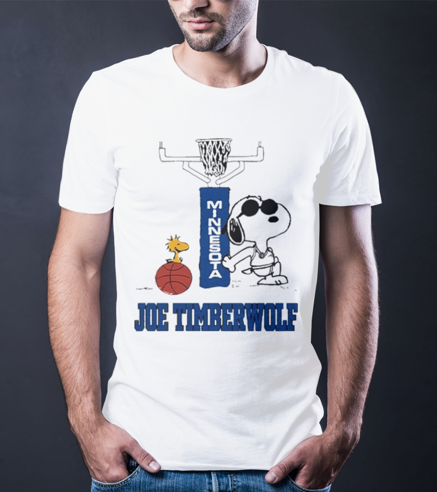 Snoopy Joe Cool Minnesota Timberwolf Basketball T-Shirt