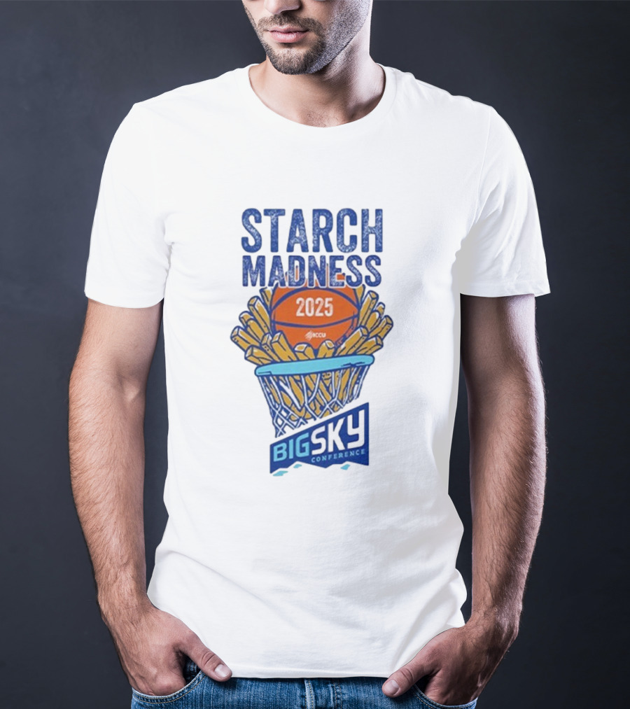 Big Sky Conference Starch Madness 2025 Basketball Theme T-Shirt