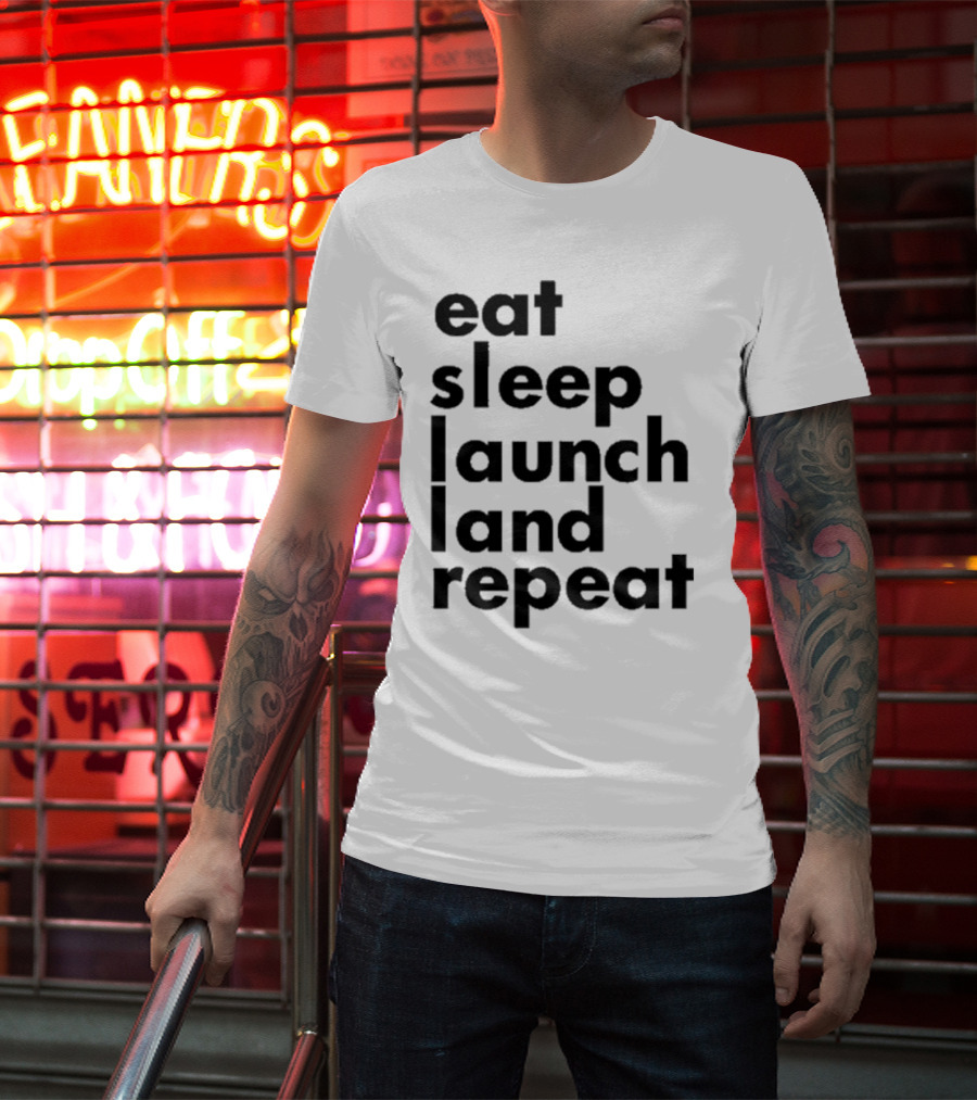 Space Chick Jen Eat Sleep Laugh Repeat T-Shirt