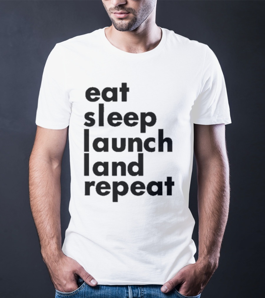 Space Chick Jen Eat Sleep Laugh Repeat T-Shirt