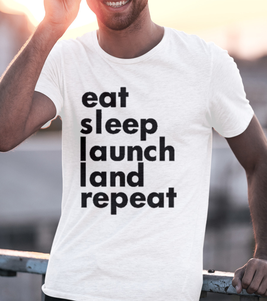 Space Chick Jen Eat Sleep Laugh Repeat T-Shirt