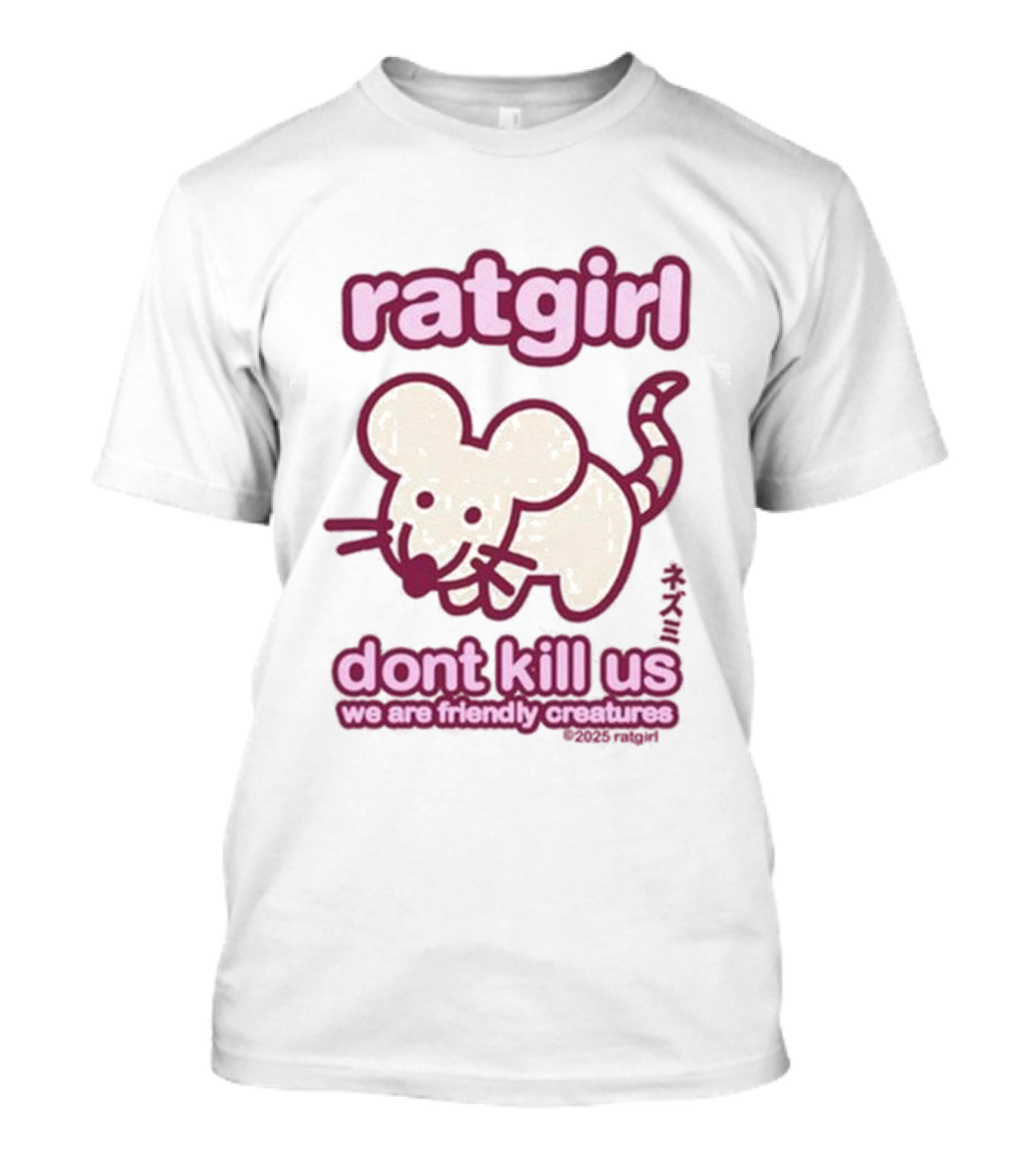 Ratgirl Dont Kill Us We Are Friendly Creatures Stray Rats T-Shirt