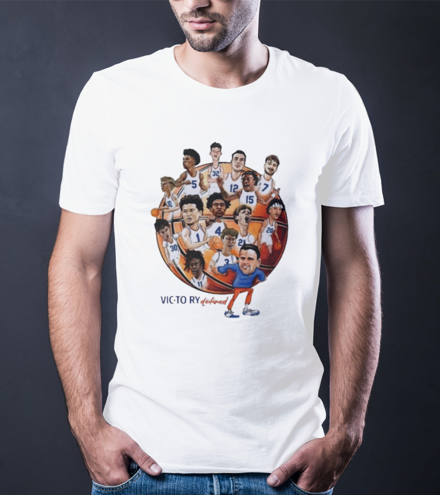 Victorious Gatorsmbk Florida Basketball Caricature Players Team Number 1 T-Shirt