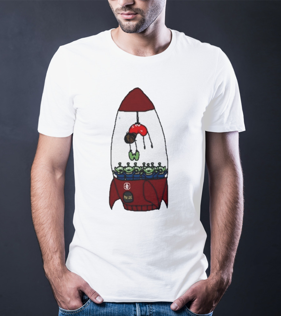 Kawhi Leonard Claw Dunk Rocket And Aliens Clippers T-Shirt