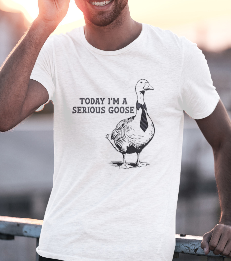Today I’m A Serious Goose Tie Wearing T-Shirt