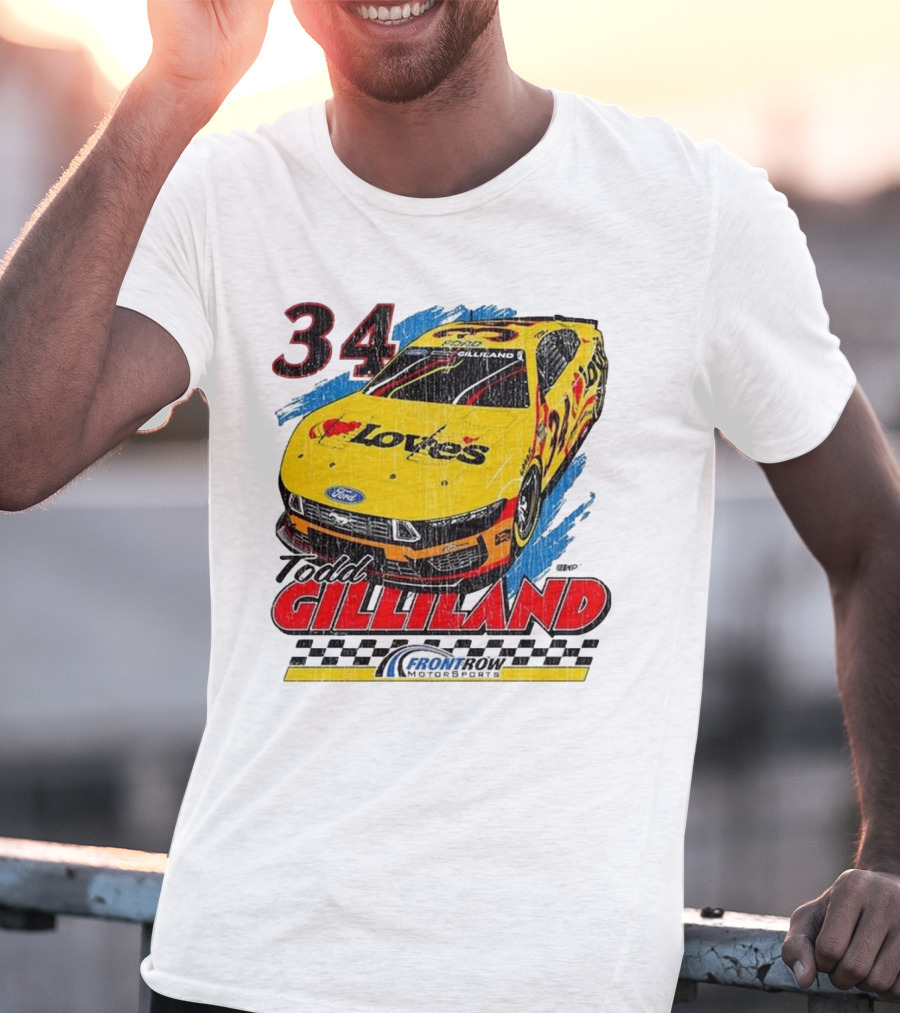 Todd Gilliland 34 Love's Front Row Motorsports Car T-Shirt