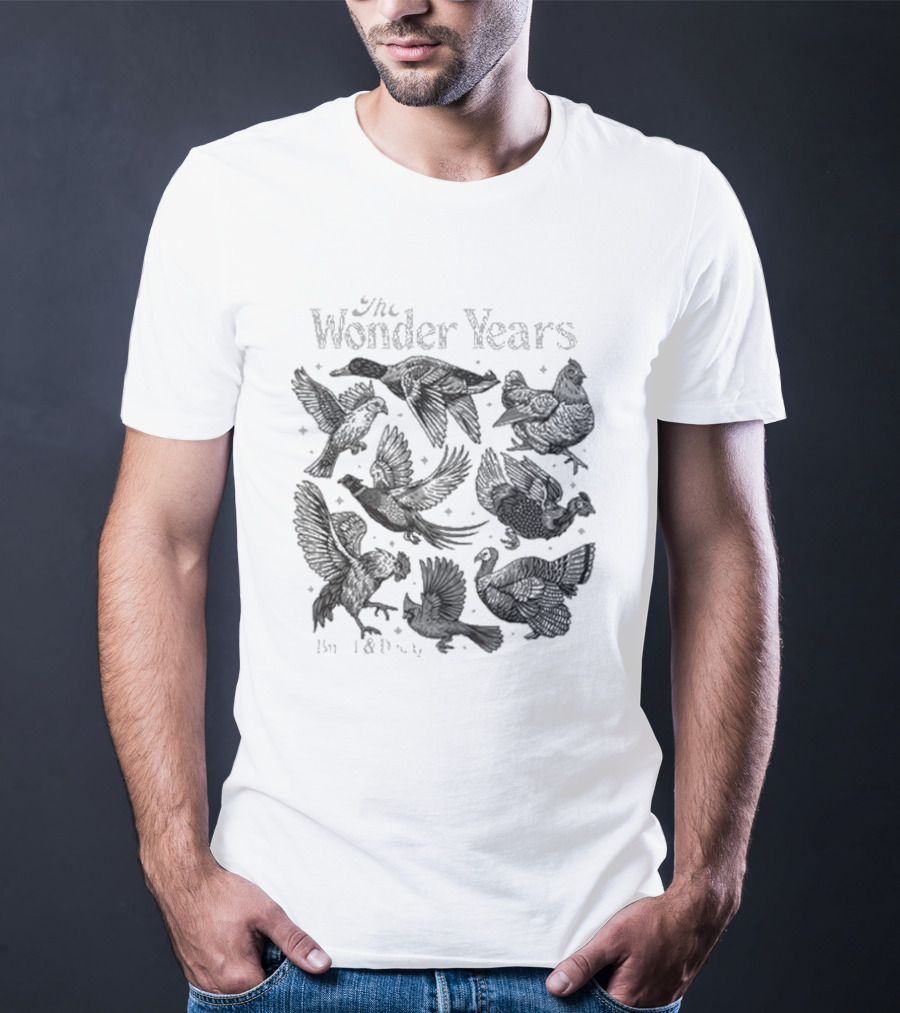 The Wonder Years Burst And Decay Bird Collage Falling Leaves T-Shirt