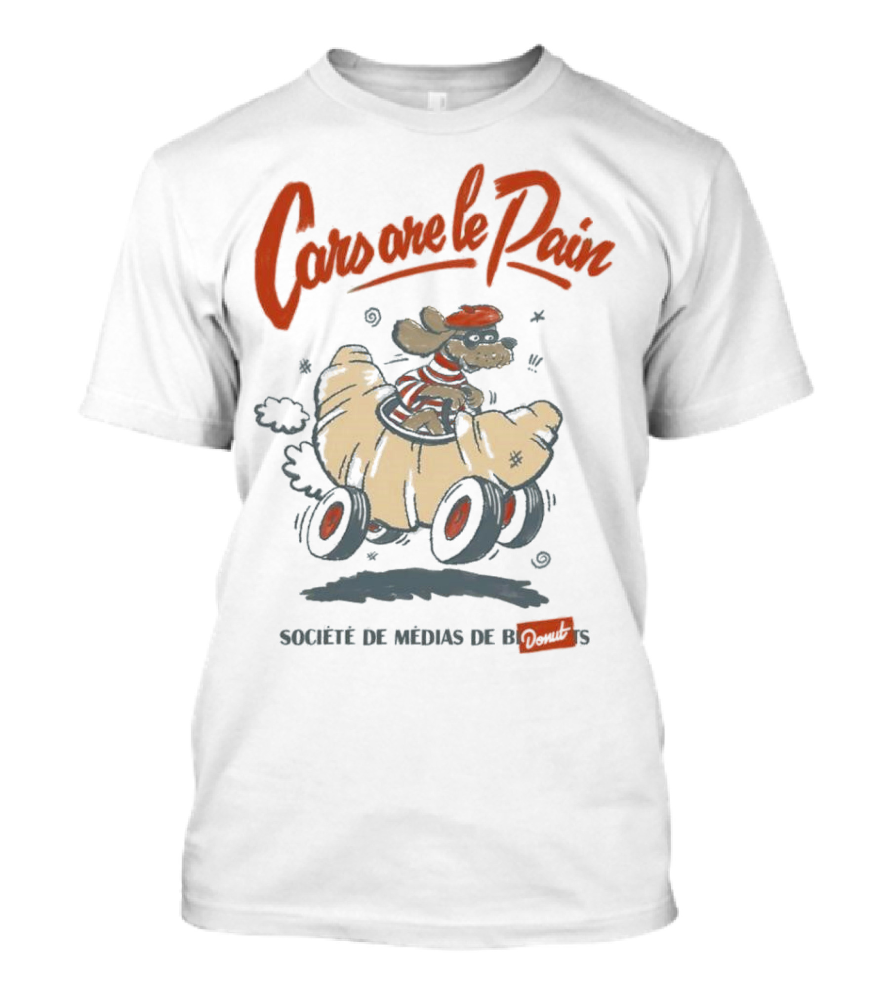 Cars Are Le Pain Société De Médias De Croissants T-Shirt