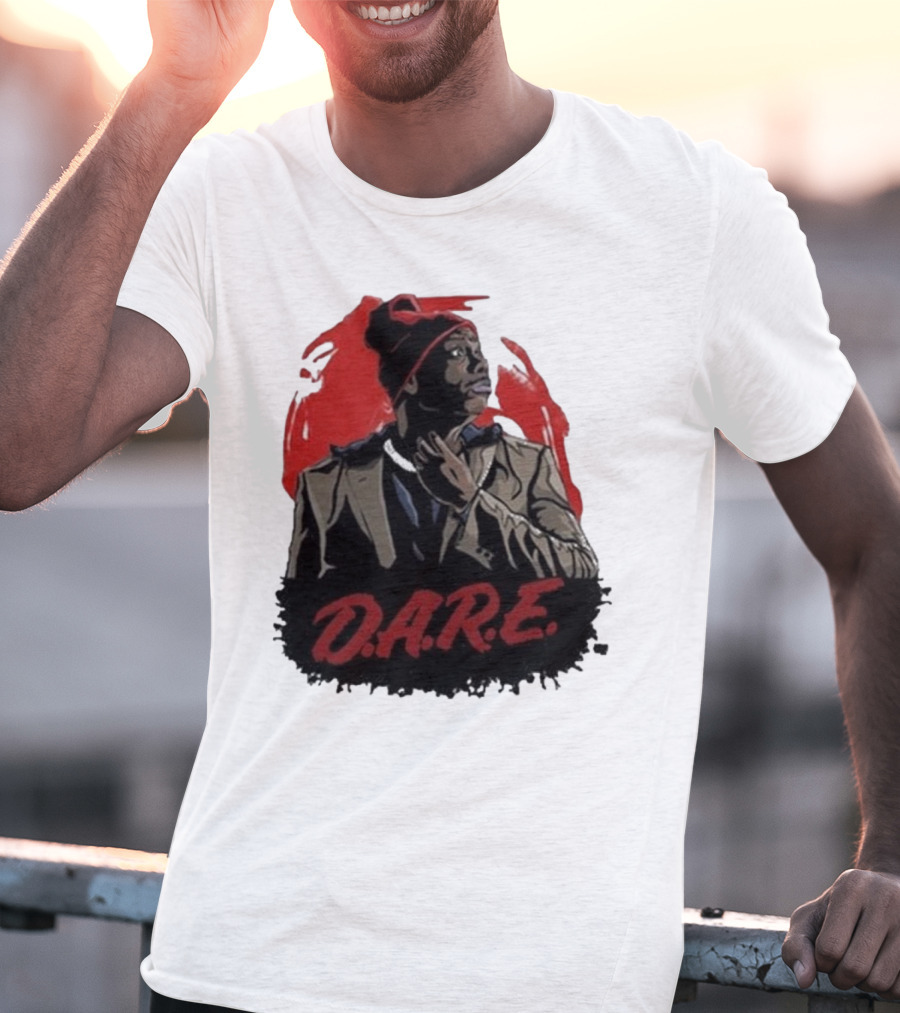 Tyrone D.A.R.E. Red Jacket Beanie Mock Hilarious Character Style T-Shirt