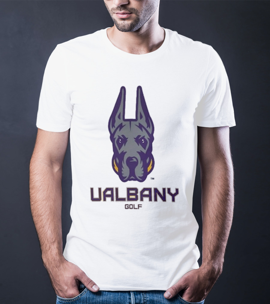 UAlbany Great Danes Golf Head Logo T-Shirt