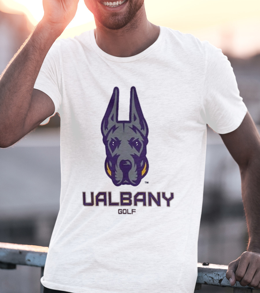 UAlbany Great Danes Golf Head Logo T-Shirt