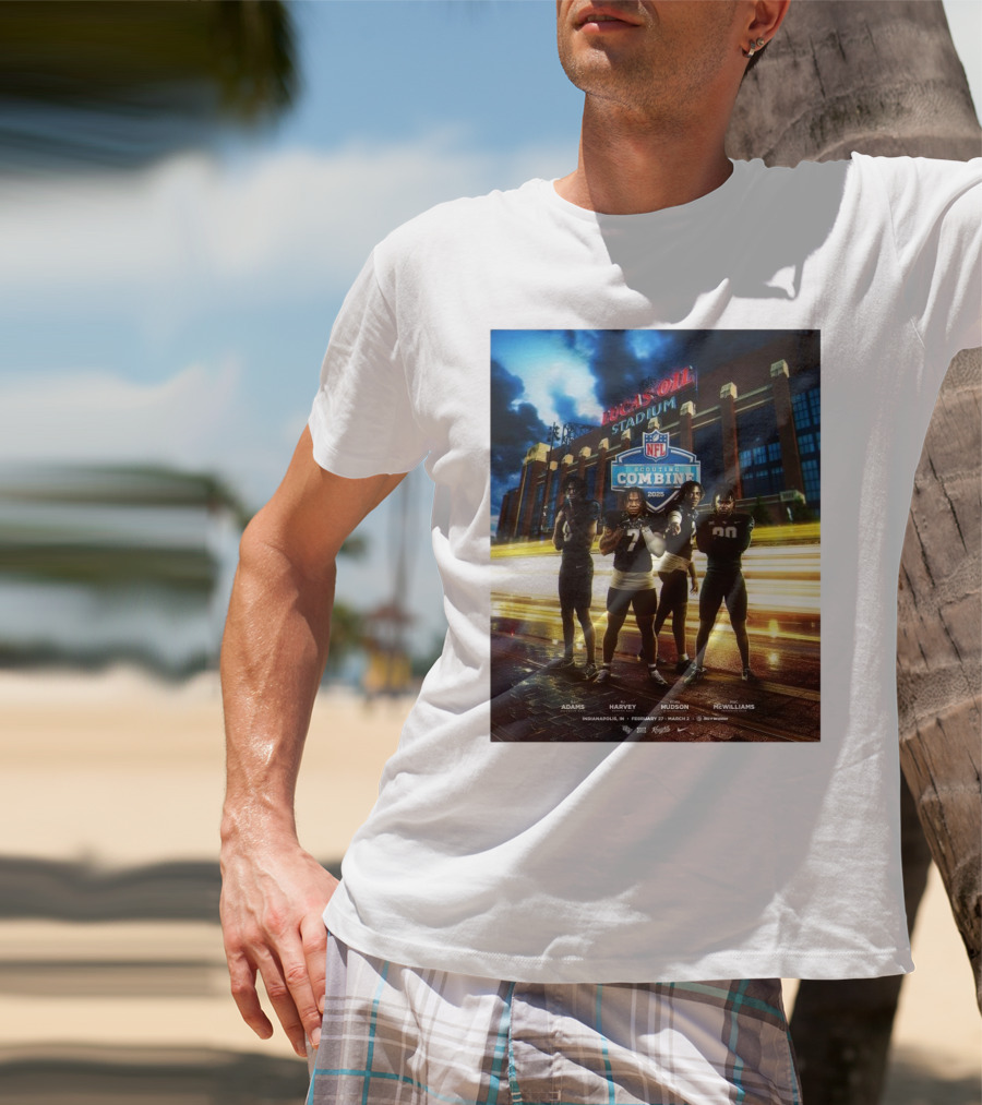 Lucas Oil Stadium NFL Scouting Combine 2025 UCF Adams Harvey Hudson McWilliams Indianapolis T-Shirt