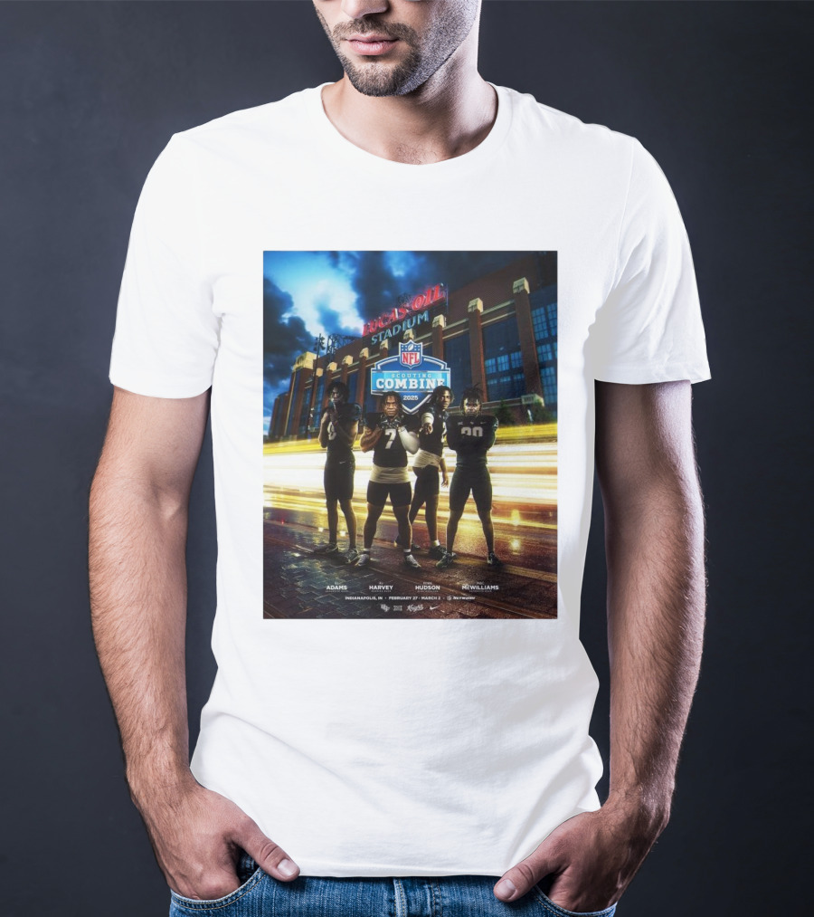 Lucas Oil Stadium NFL Scouting Combine 2025 UCF Adams Harvey Hudson McWilliams Indianapolis T-Shirt