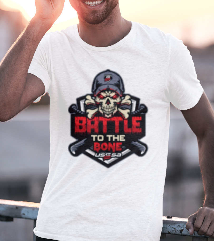 Battle To The Bone USSSA Skull And Crossbones March 21-23 2025 T-Shirt