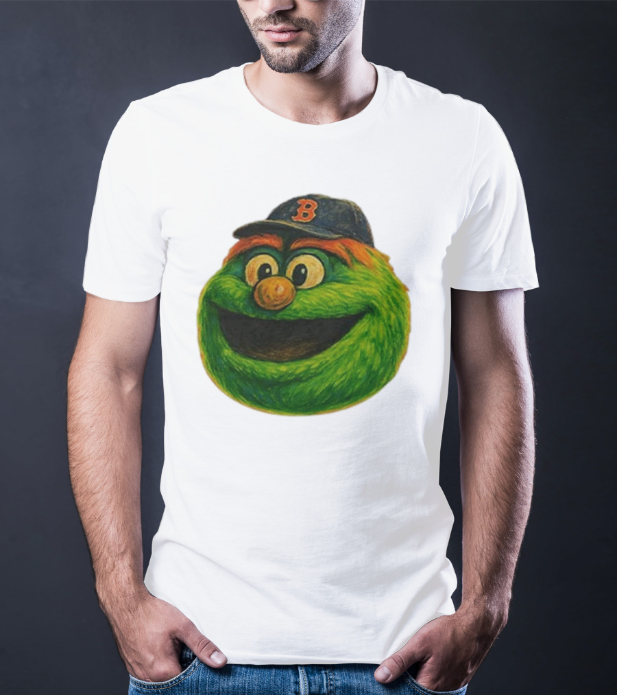 Wally The Green Monster Boston Red Sox Iconic Logo T-Shirt