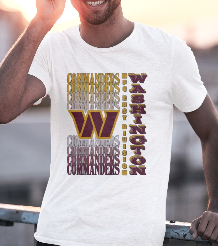 Washington Commanders NFC East Division W Logo Football Team T-Shirt