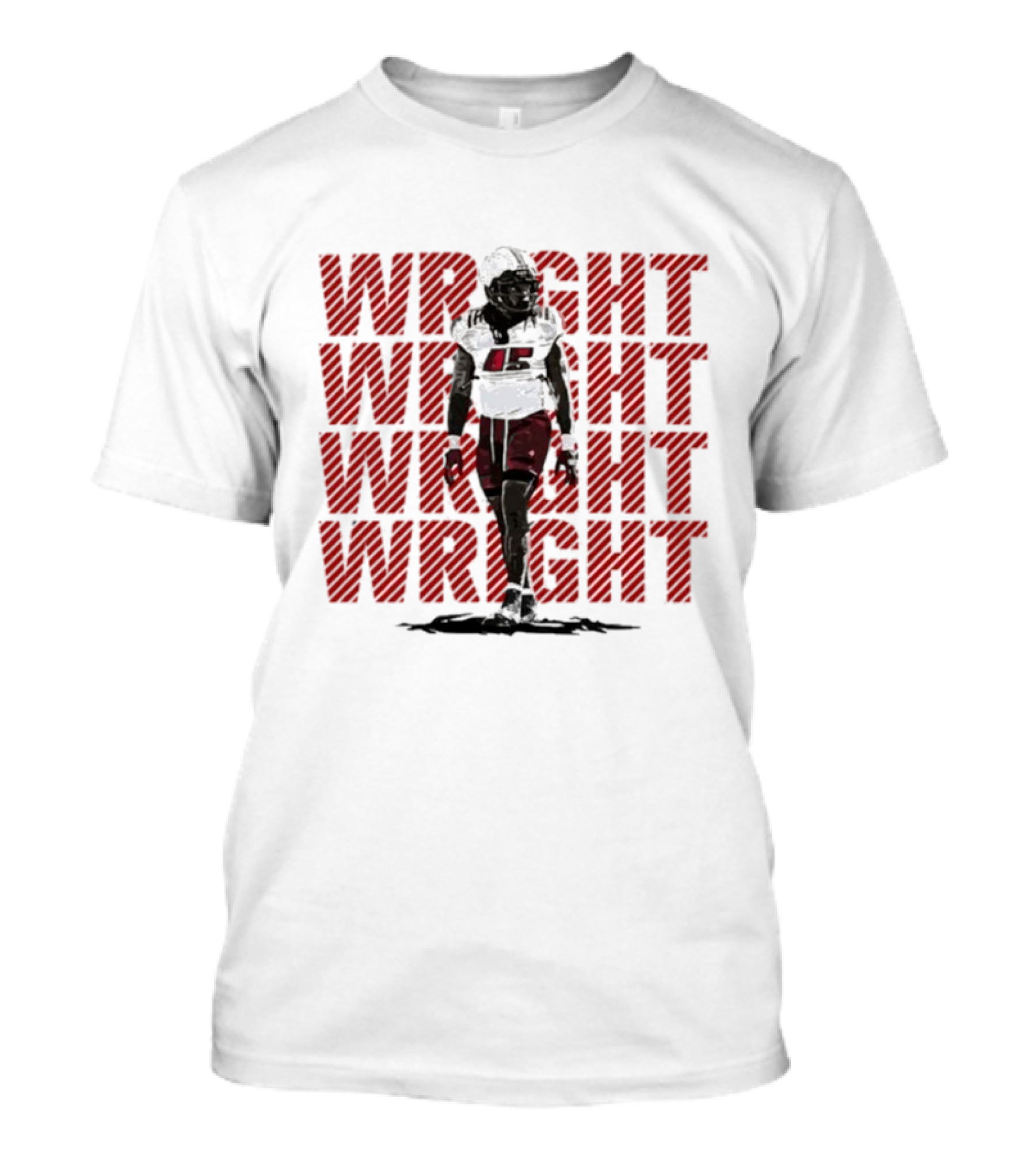 Wright Football Gameday Player Red Athletic Repetition T-Shirt