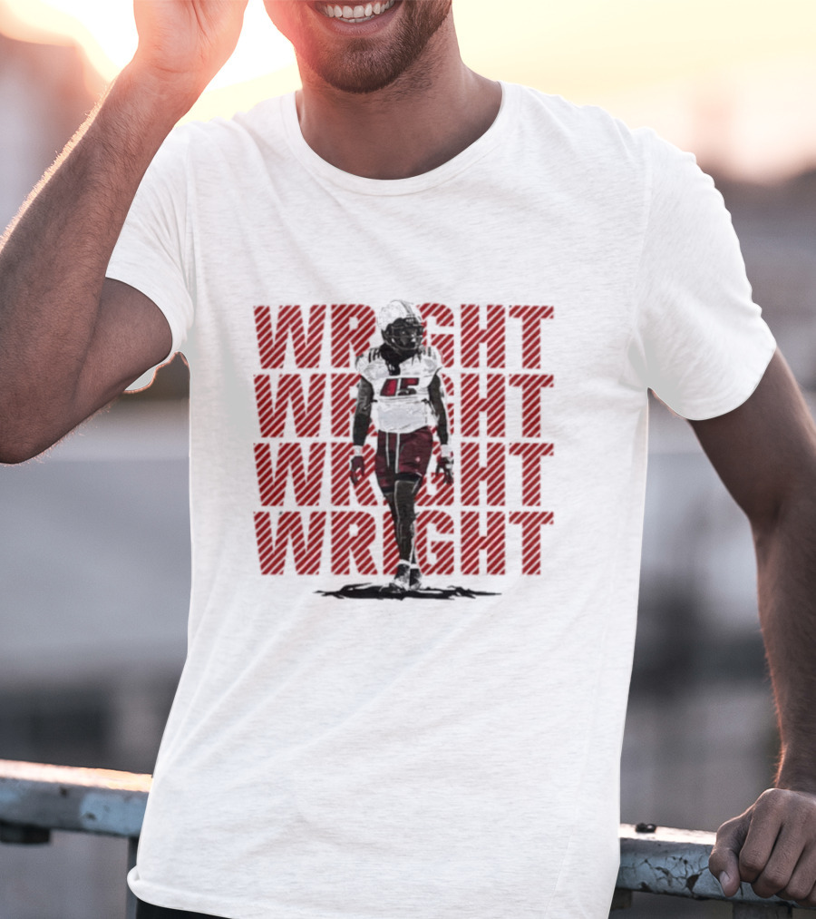 Wright Football Gameday Player Red Athletic Repetition T-Shirt