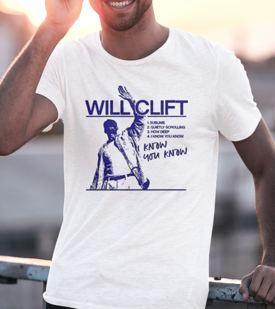 Will Clift Blue Ink Gesture I Know You Know Surreal Tracklist T-Shirt