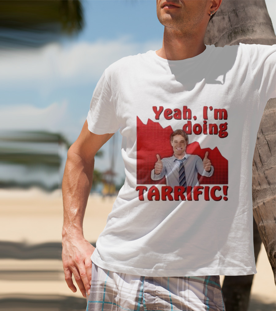 Yeah I'm Doing Tarrific Thumbs Up Business Graph T-Shirt