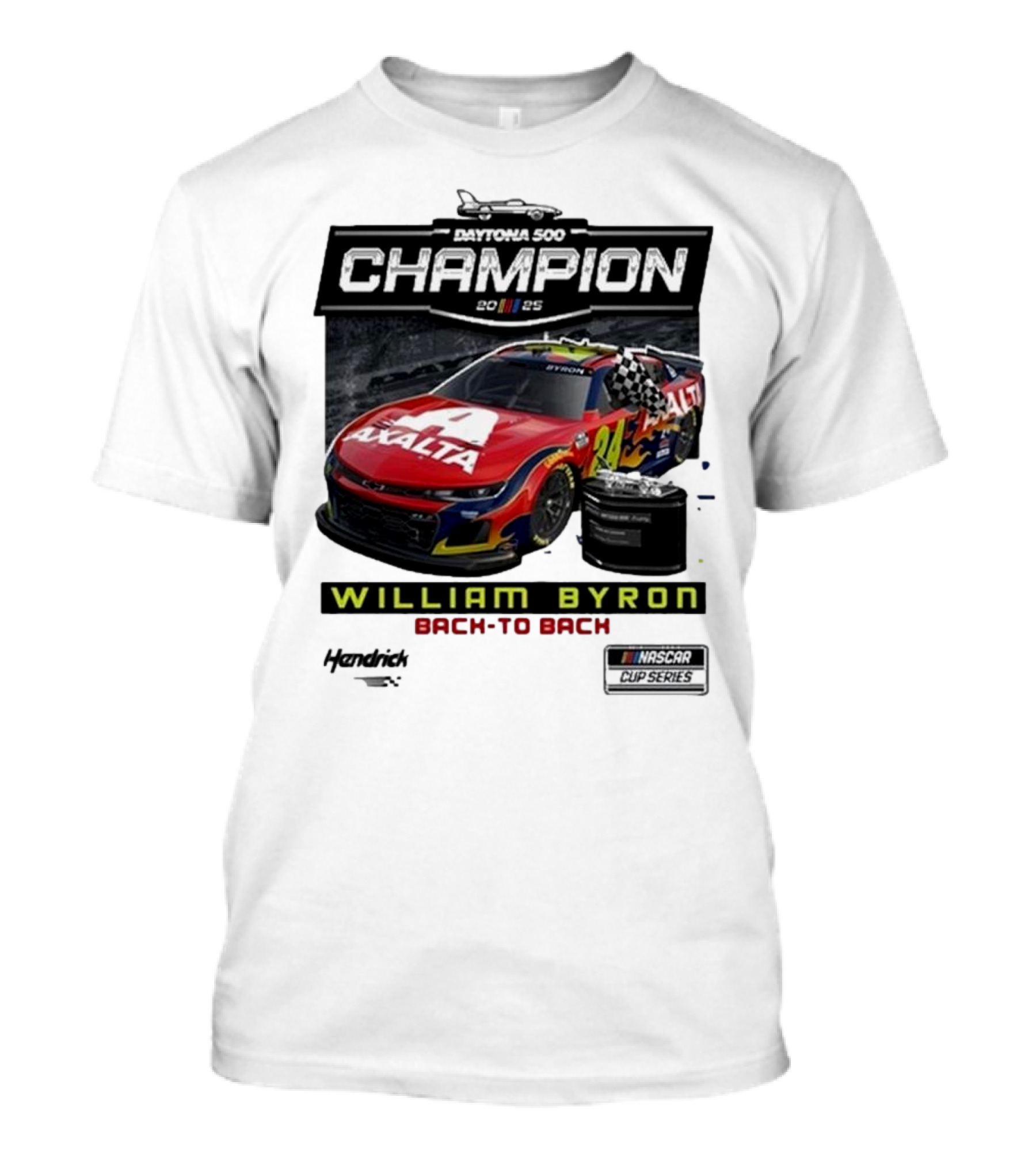 Daytona 500 Champion 2025 William Byron Back To Back NASCAR Cup Series T-Shirt