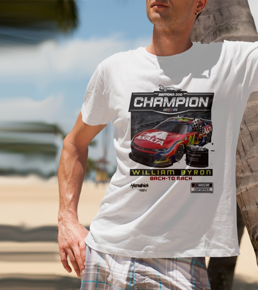 Daytona 500 Champion 2025 William Byron Back To Back NASCAR Cup Series T-Shirt
