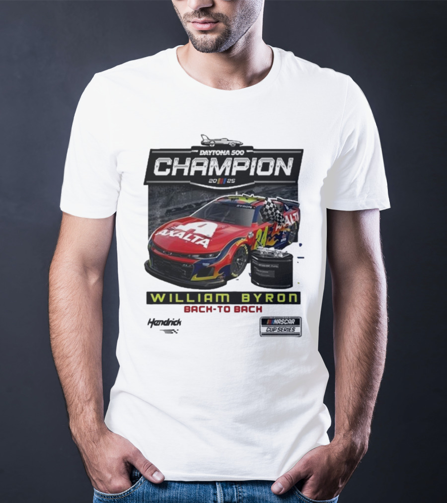 Daytona 500 Champion 2025 William Byron Back To Back NASCAR Cup Series T-Shirt