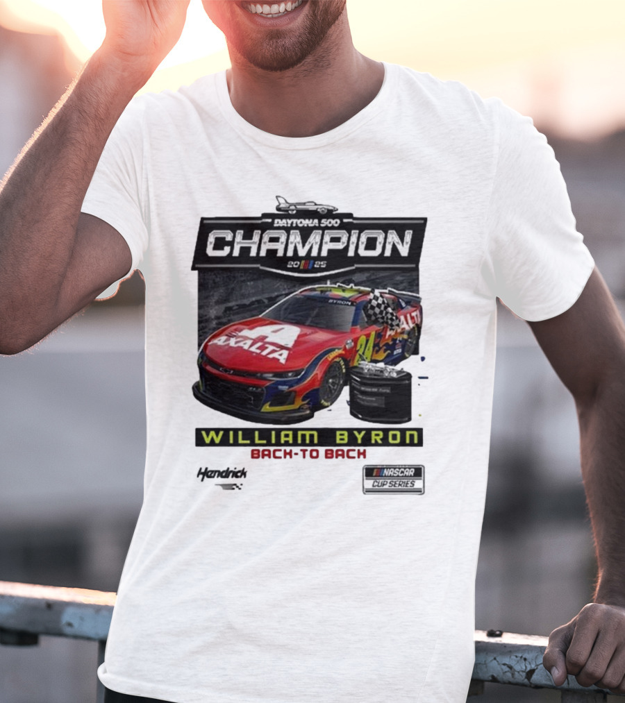 Daytona 500 Champion 2025 William Byron Back To Back NASCAR Cup Series T-Shirt