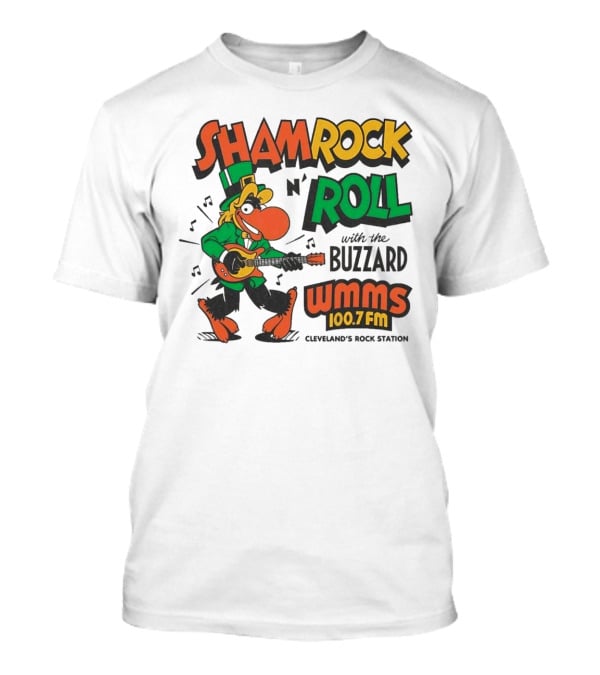 Shamrock N Roll With The Buzzard WMMS 100.7 FM Cleveland's Rock Station T-Shirt